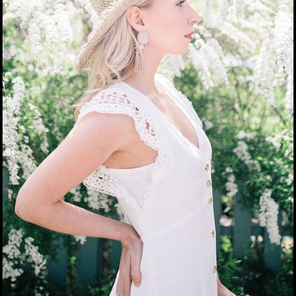 Highline Collective White Linen Dress - Picture 3 of 10